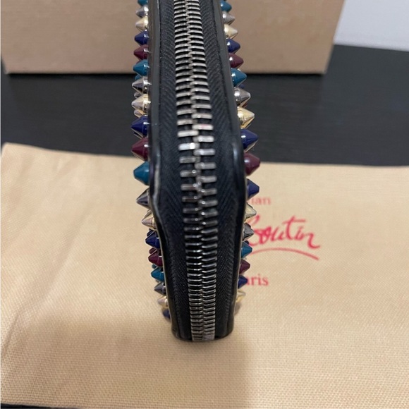 Full INCLUSION Christian Louibuton Panettone Calf Leather Zip around wallet - Picture 7 of 16